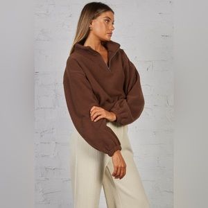 Sundays the Label Large Chocolate Fleece Pullover